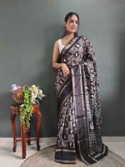 1-Min Ready To Wear Latest Shriivanta Design Saree – Black