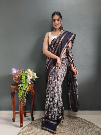 1-Min Ready To Wear Latest Shriivanta Design Saree – Black