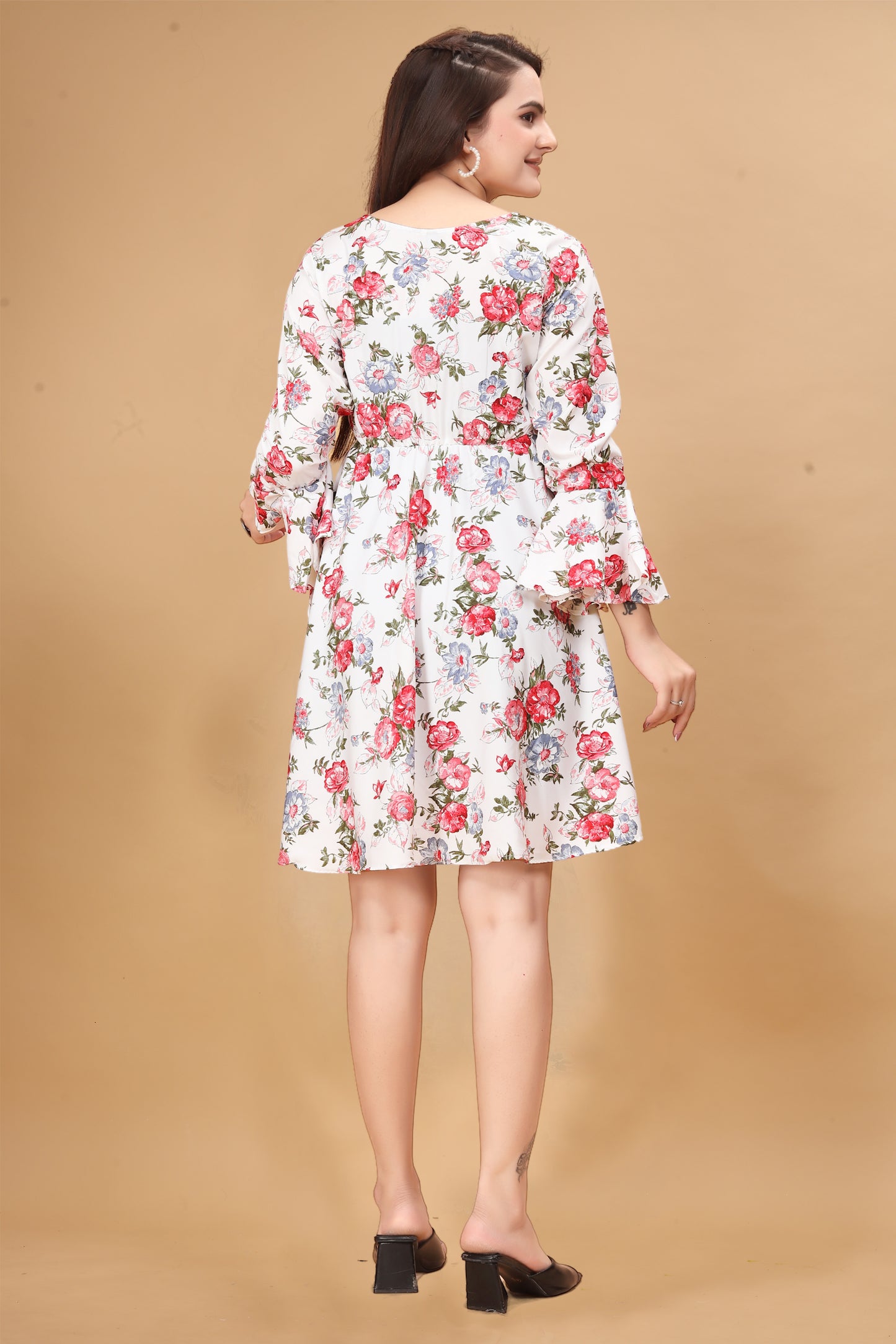 SHREE WHITE FLORAL DRESS