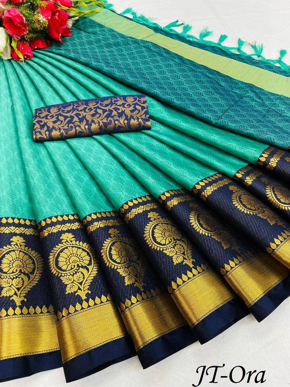 Nari Aqua Cotton Silk Saree