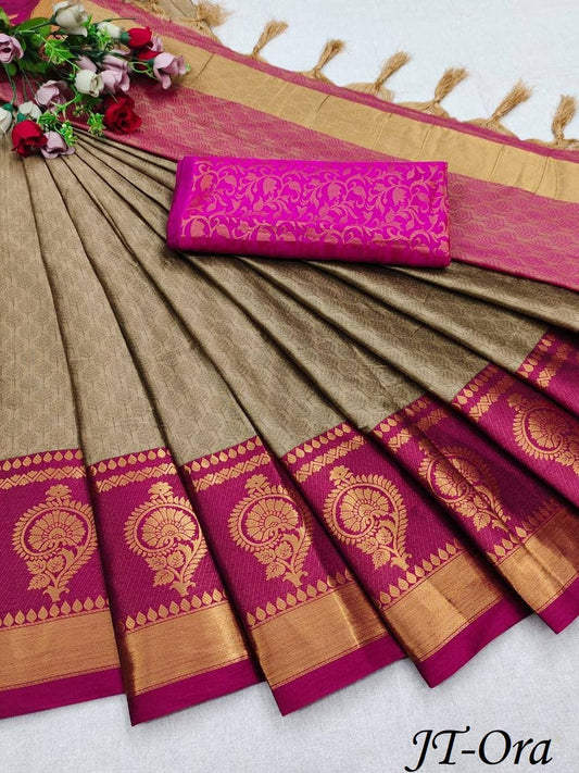 Nari ChikuPink Cotton Silk Saree