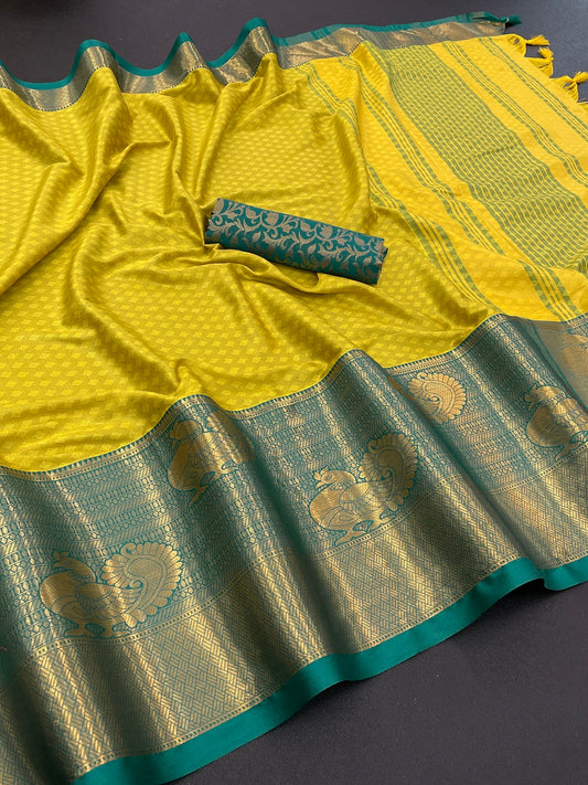 Riya Lemon Cotton Silk Saree