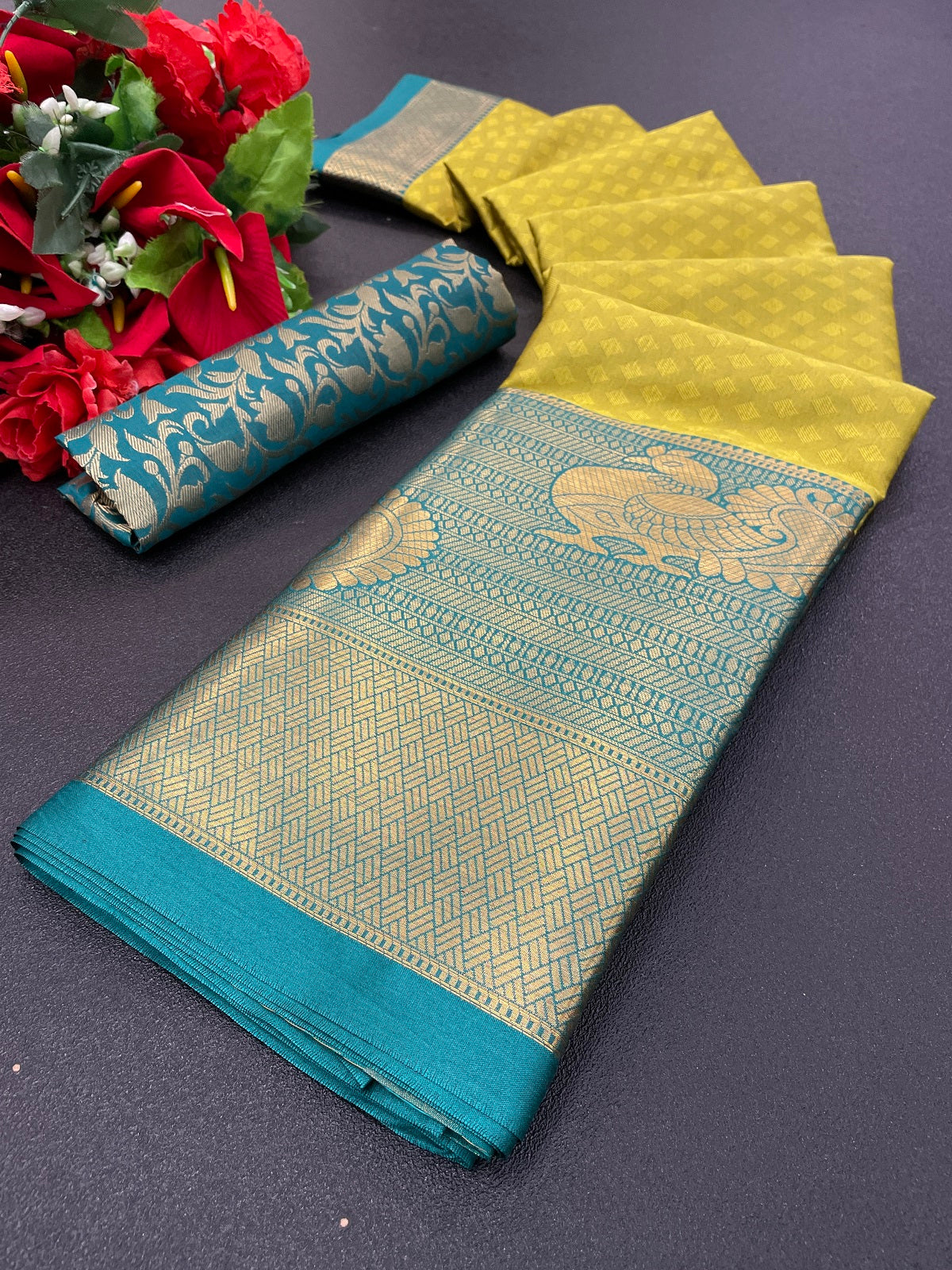 Riya Lemon Cotton Silk Saree