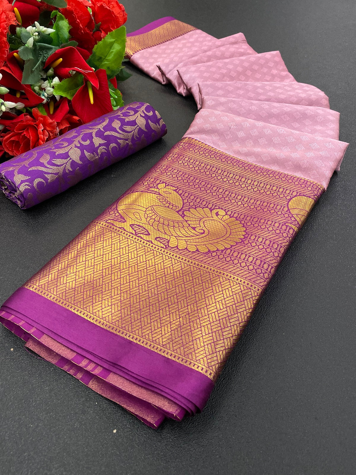 Riya Pink Cotton Silk Saree