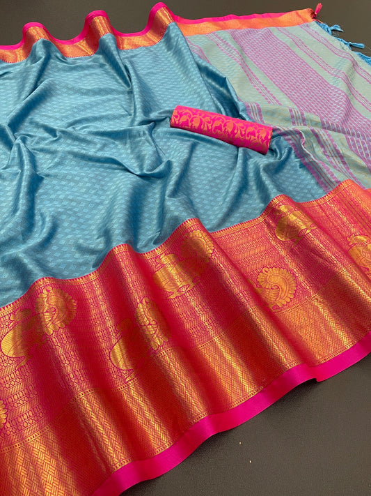 Riya Sky Cotton Silk Saree