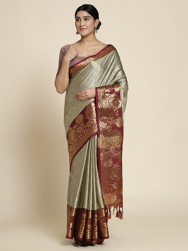 Richa Beige Cotton Silk Saree