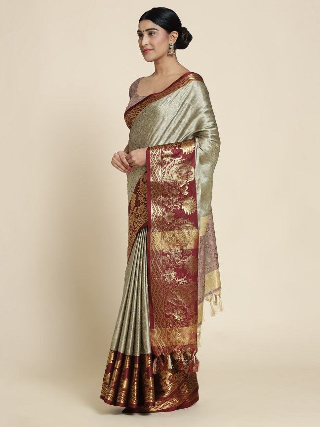 Richa Beige Cotton Silk Saree