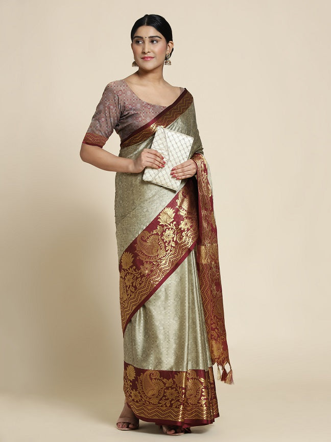 Richa Beige Cotton Silk Saree