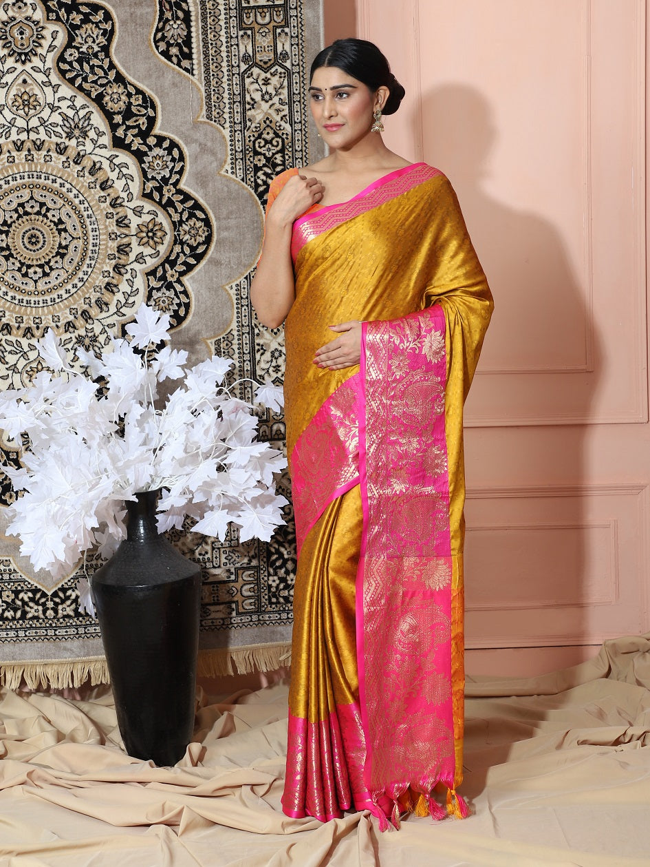 Richa Mustard Cotton Silk Saree