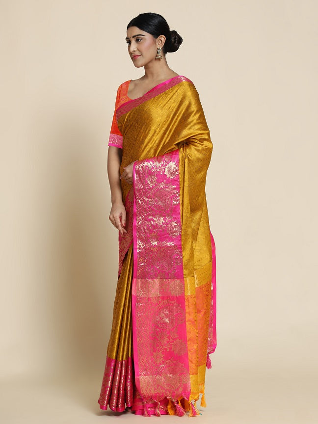 Richa Mustard Cotton Silk Saree