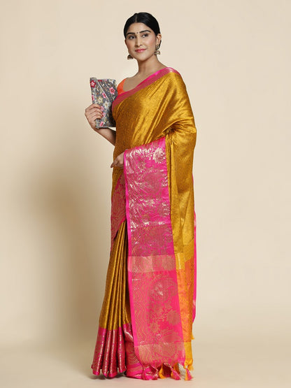 Richa Mustard Cotton Silk Saree