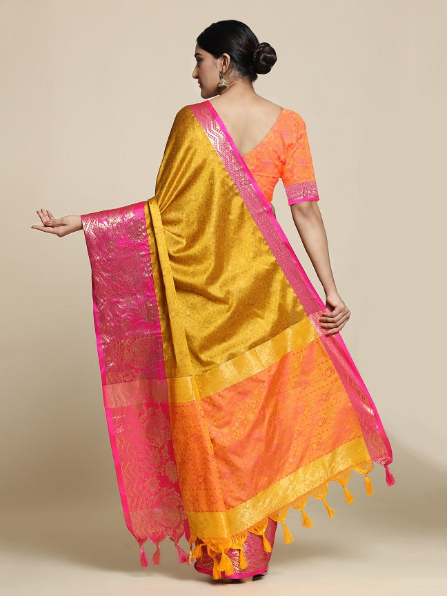 Richa Mustard Cotton Silk Saree