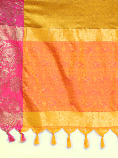 Richa Mustard Cotton Silk Saree.