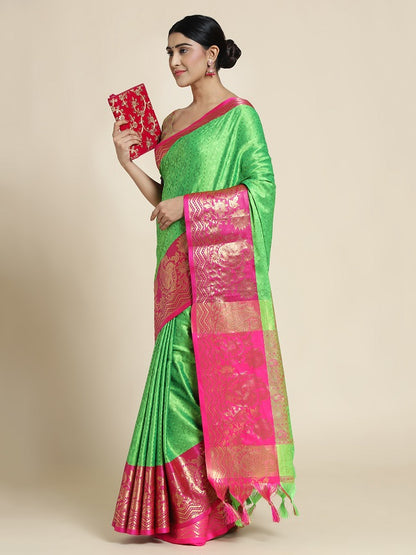 Richa Parrot Cotton Silk Saree