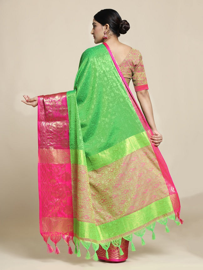 Richa Parrot Cotton Silk Saree