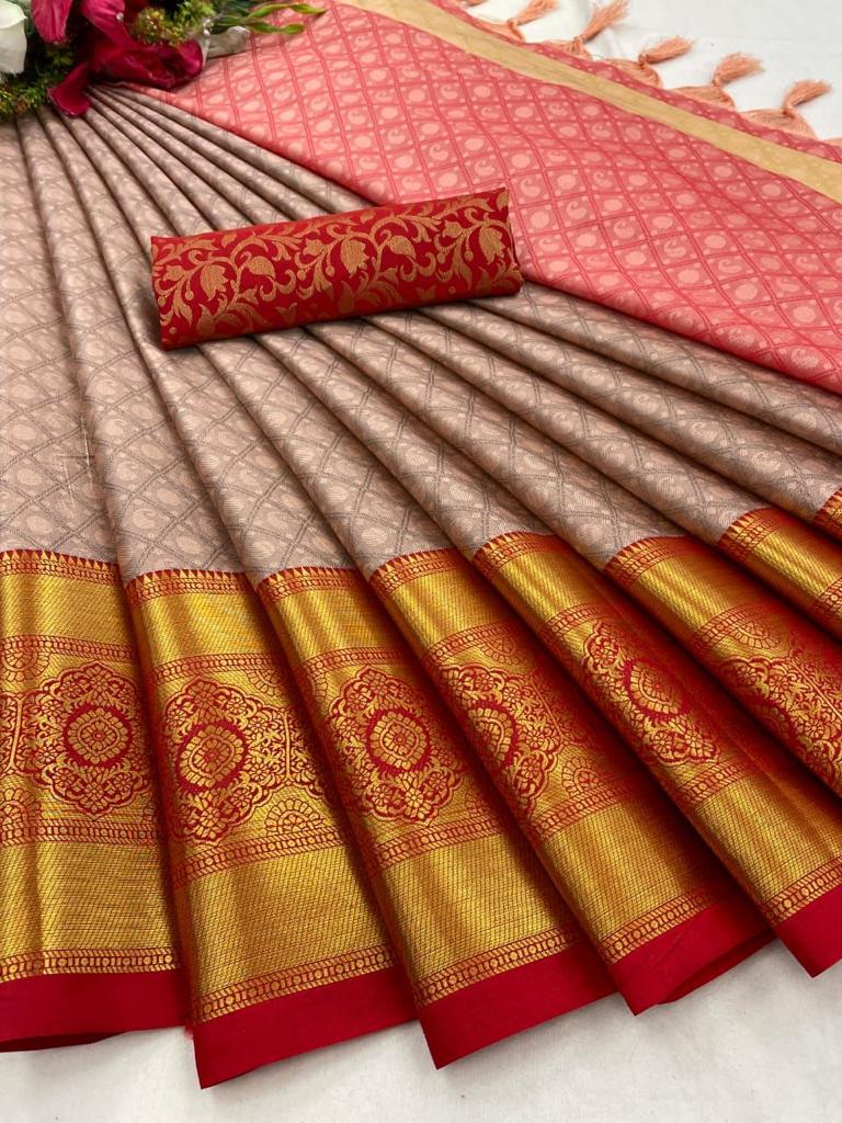 Mayra Baby Red Cotton Silk Sarees