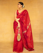 Ethnic Solid Red Pure Cotton Silk Cotton (Handloom)