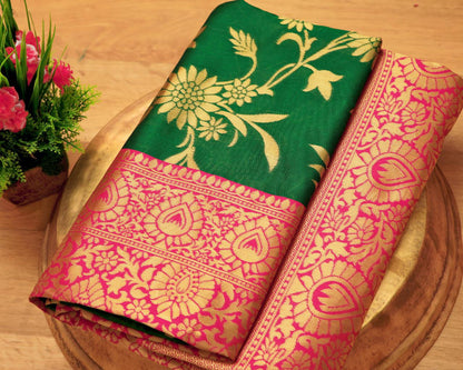 Ketki Green Soft Silk Saree