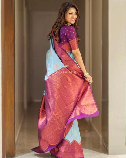 Copp 1-Minute Ready To Wear Jequard Premium Soft Silk Saree