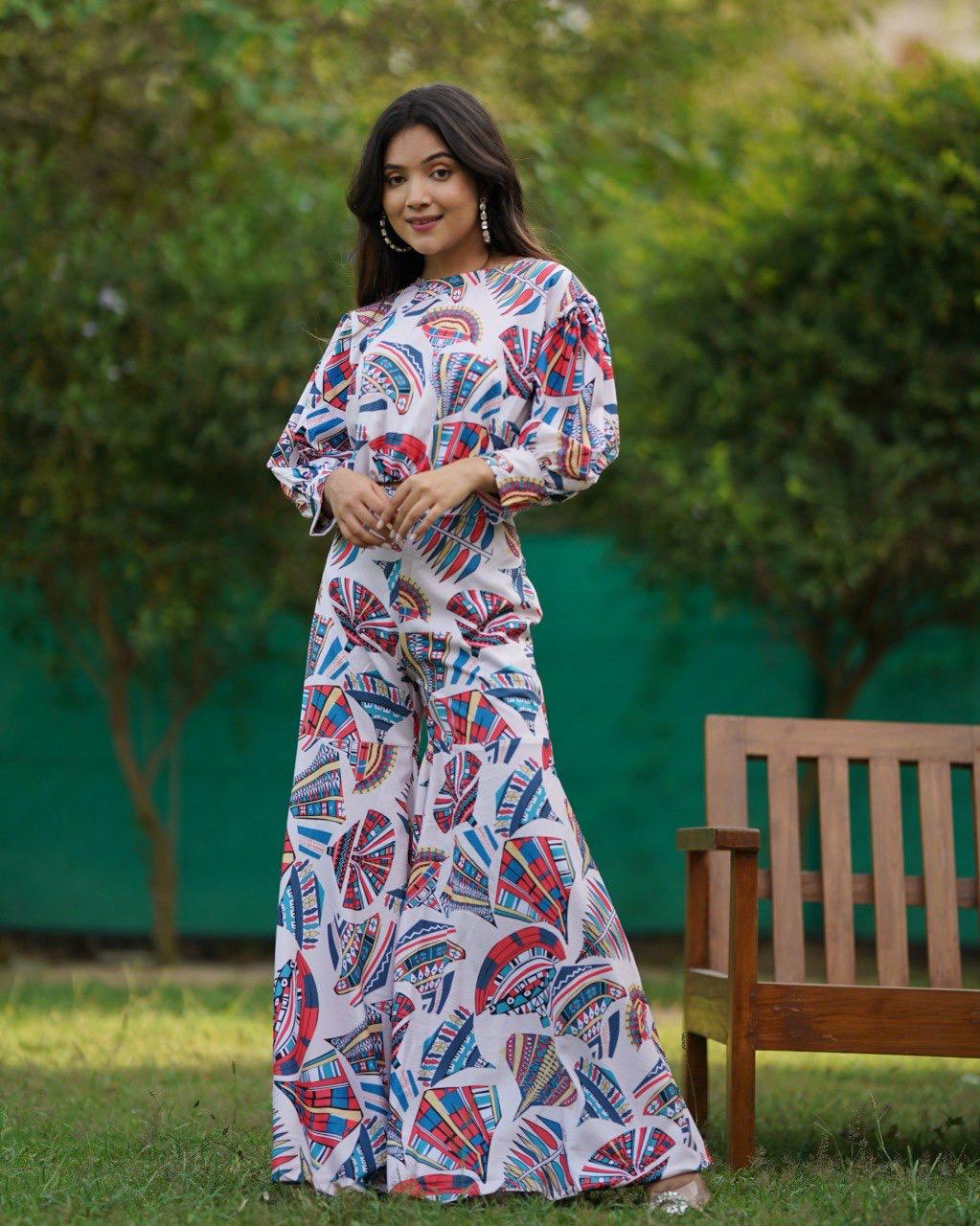 Sanjana Multipal Satin Digital Printed Co-Ord Set