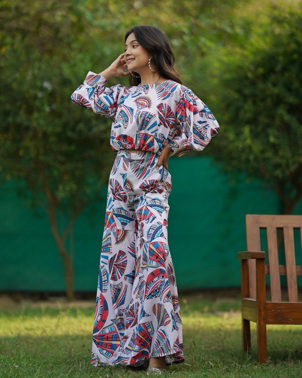 Sanjana Multipal Satin Digital Printed Co-Ord Set