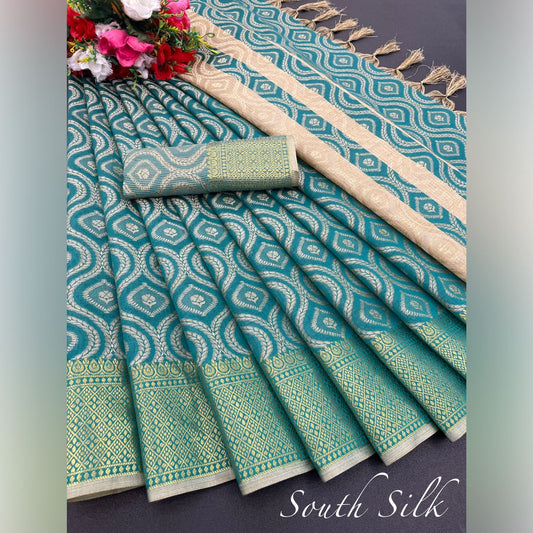 Pooja RamaGreen South Silk Saree