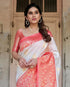 Geeta White Banarasi Silk Saree