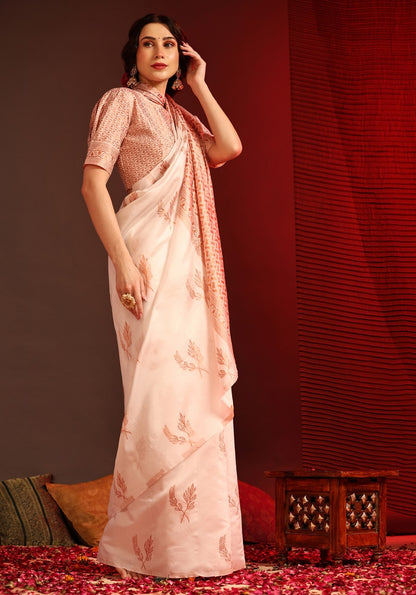 Jeel OffWhite Soft Silk Saree