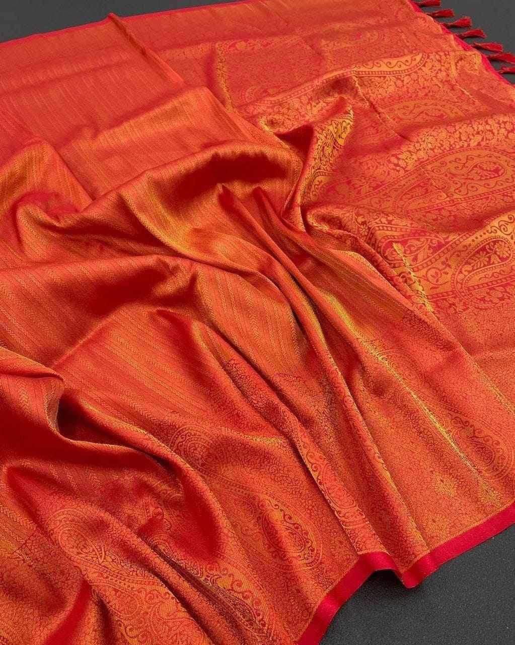 Ritika Red Soft Silk Saree