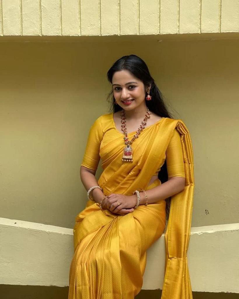 Rajavi Yellow Soft Silk Saree