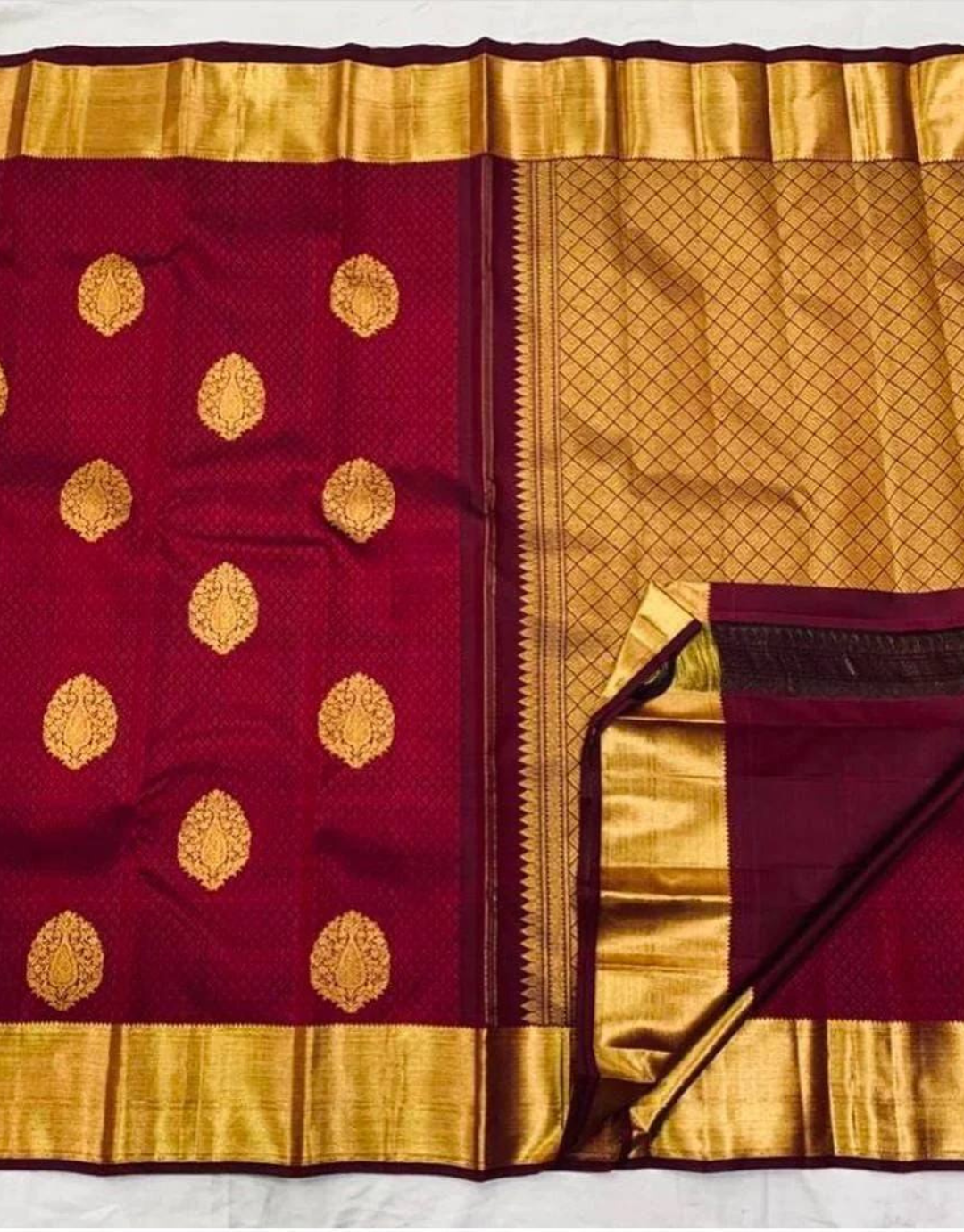 Shivani Maroon Soft Banarasi Silk Saree