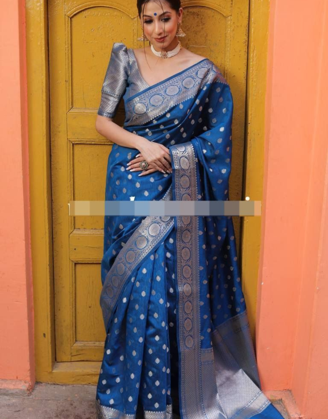 Rohini Blue Banarasi saree