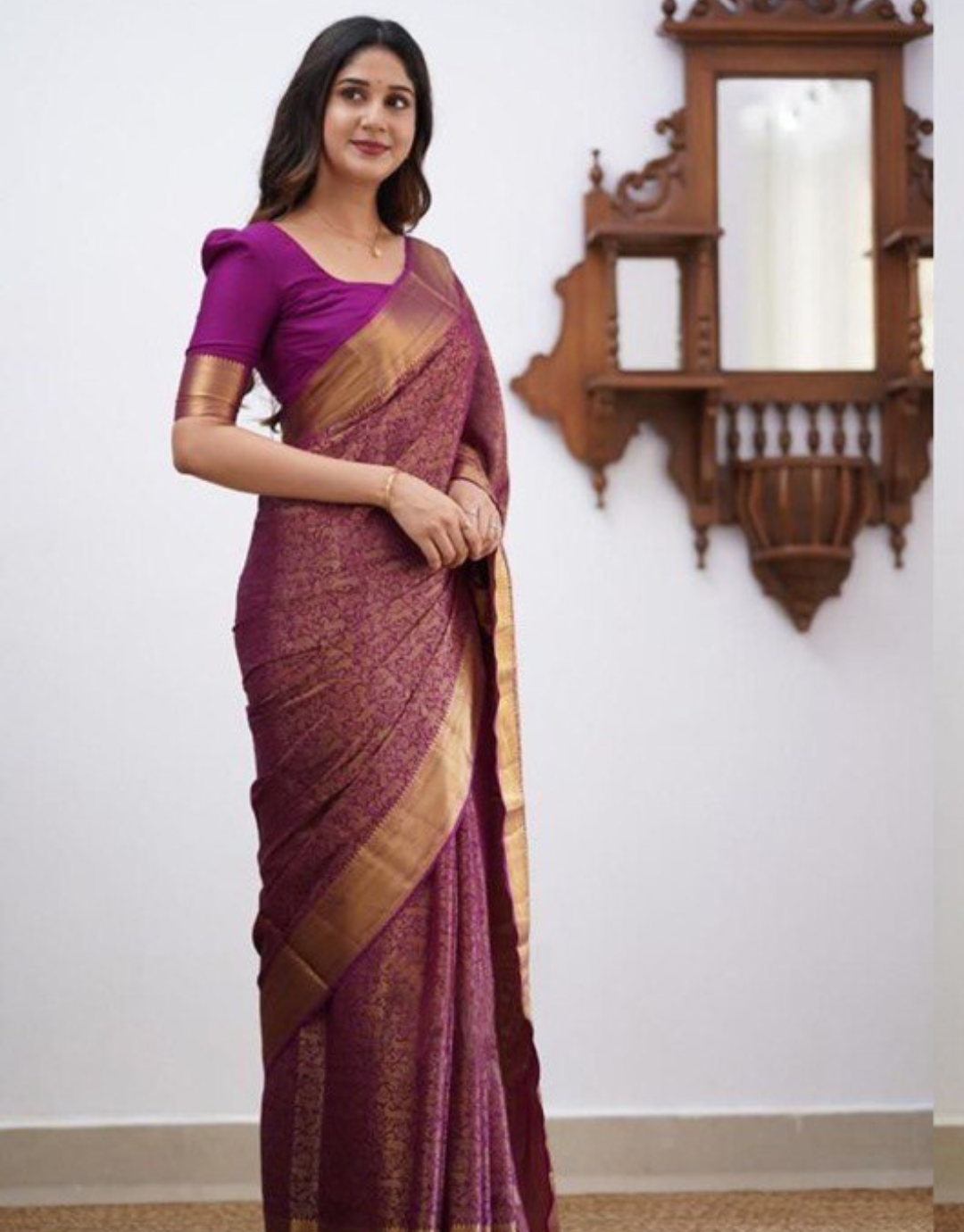 Zoya Purple Soft Silk Saree