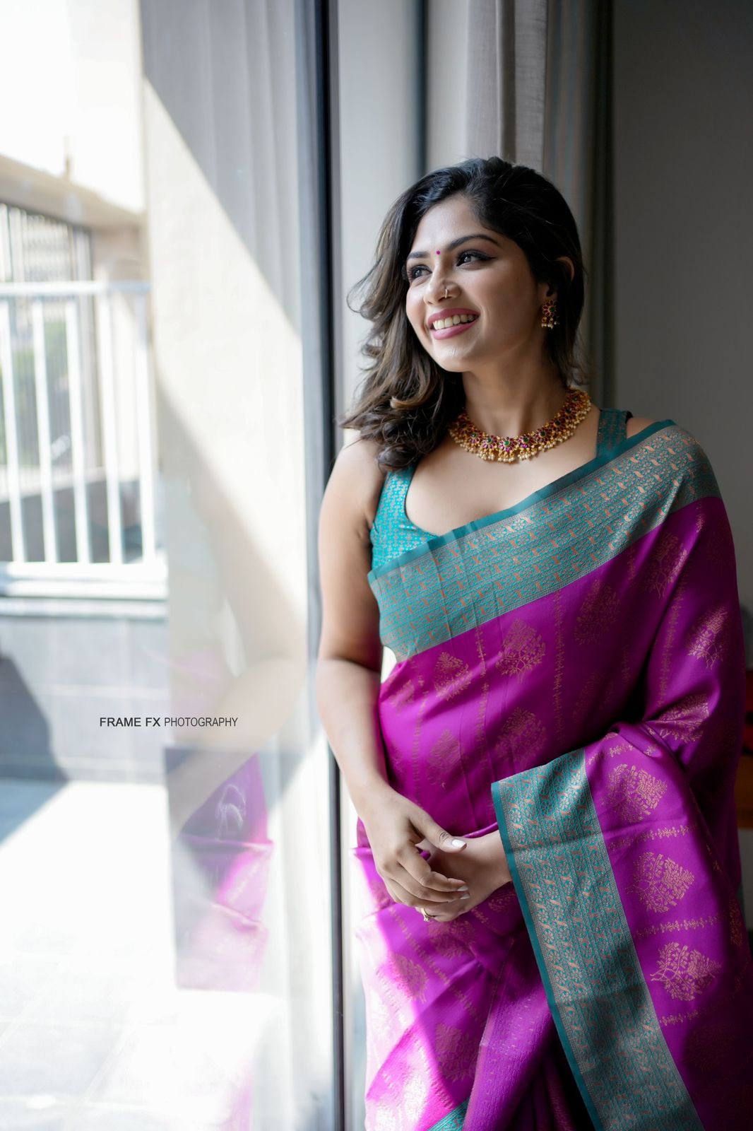 Incredible Purple Soft Banarasi Silk Saree WIth Attached Blouse Piece