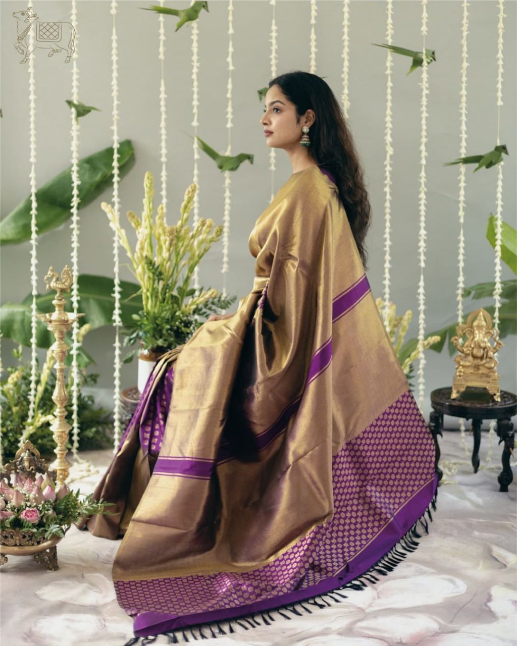 Keya Golden Banarasi Silk Saree