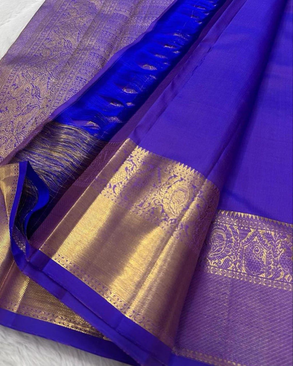 Charu RoyalBlue Soft Banarasi Silk Saree