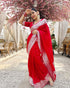 Surya Solid Red Banarasi Silk Saree