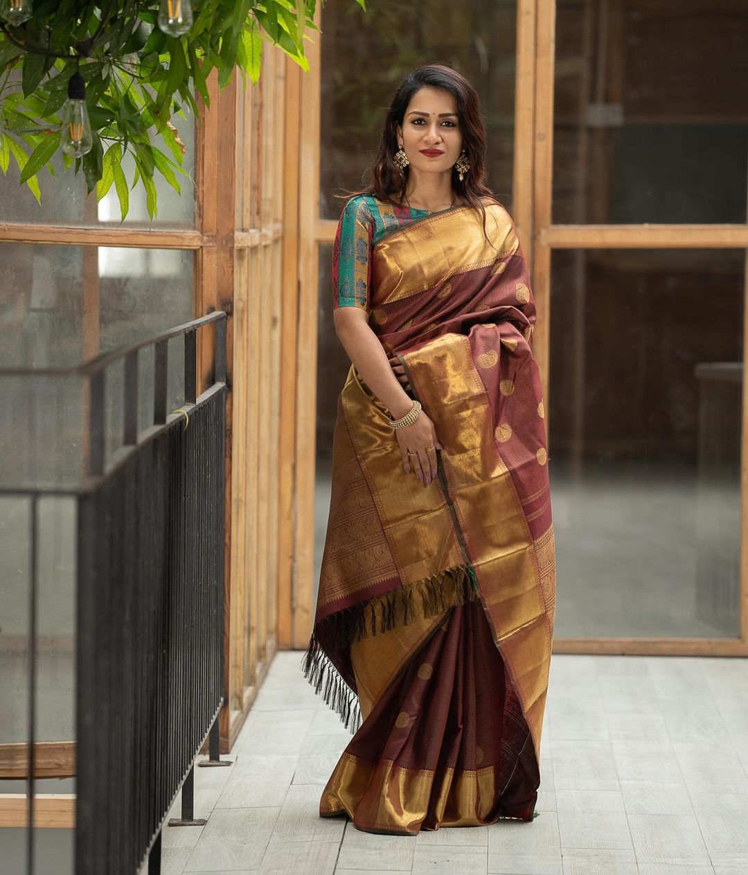 Margi Coffee Colored Banarasi Silk Saree