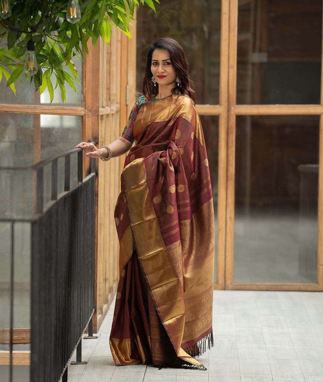 Margi Coffee Colored Banarasi Silk Saree