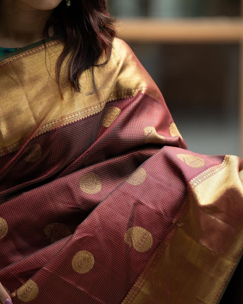 Margi Coffee Colored Banarasi Silk Saree