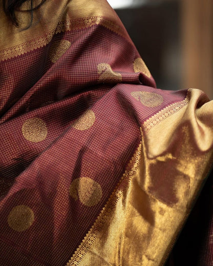 Margi Coffee Colored Banarasi Silk Saree