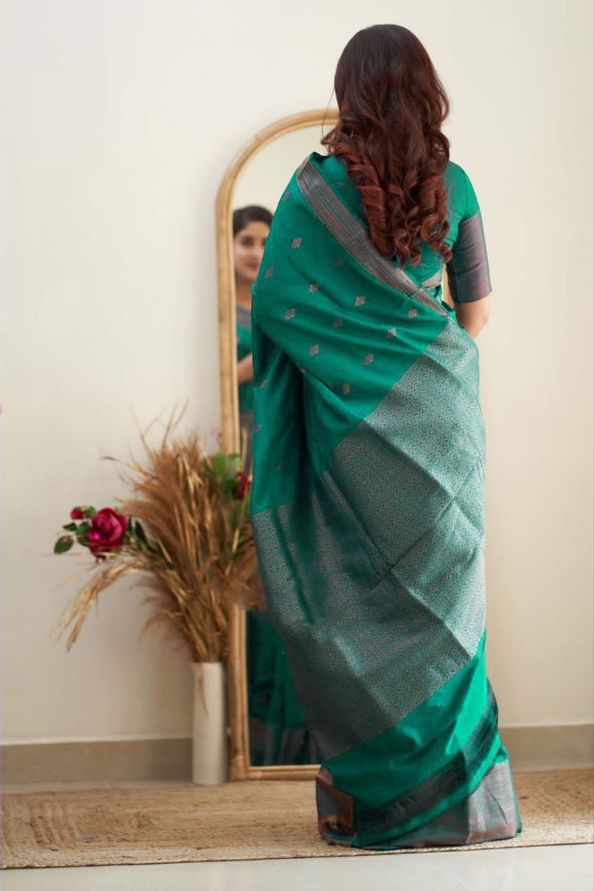 Sunita Sea Green Kanchipuram Saree