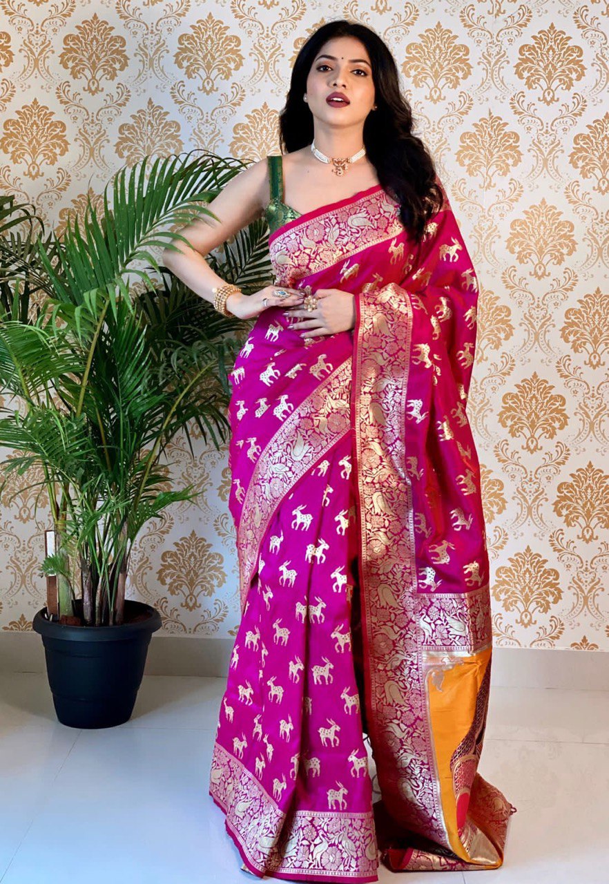 Jiya Purple Paithani Silk Saree