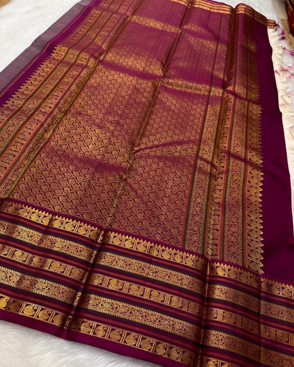 Regal Maroon Banarasi Silk Saree WIth Fabulouse Blouse