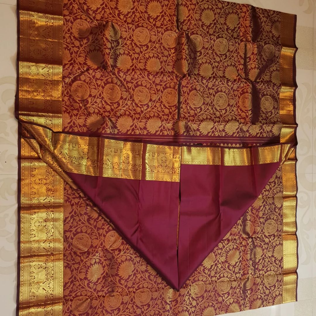 Regal Maroon Banarasi Silk Saree WIth Fabulouse Blouse