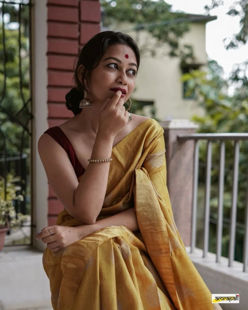 Sonal Mustard Yellow Cotton Silk Saree