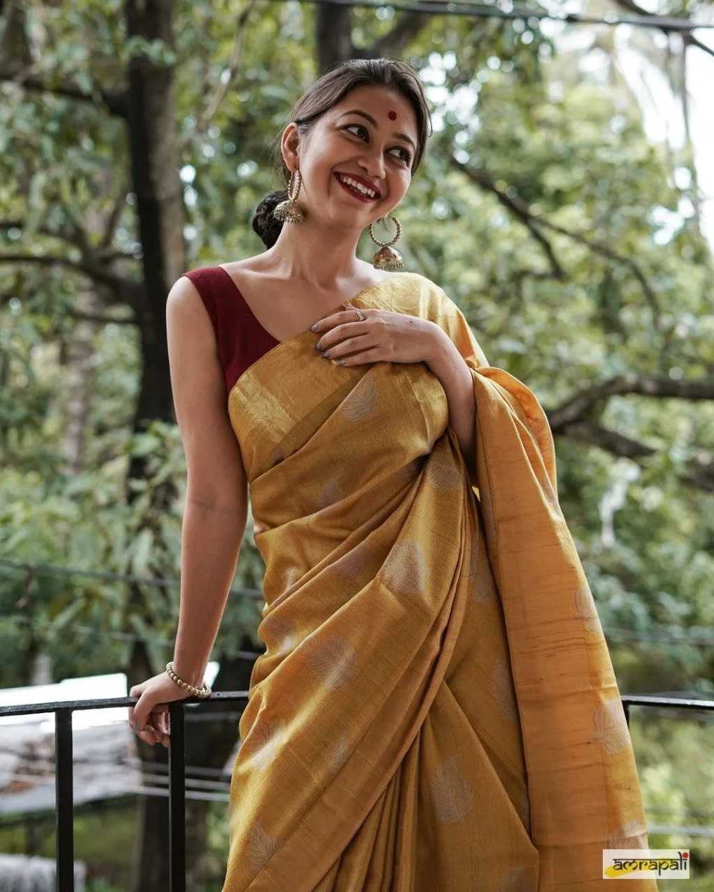 Sonal Mustard Yellow Cotton Silk Saree