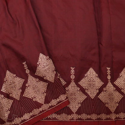 Trisha Maroon Banarasi Silk Saree WIth Fabulouse Blouse Piece