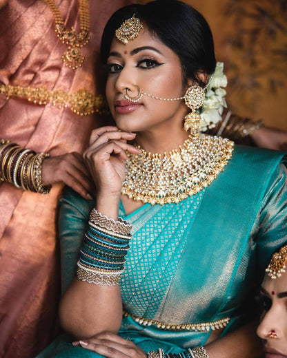 Emerald World Silk Saree WIth Fabulouse Blouse Piece