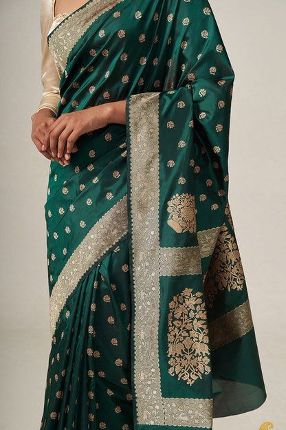 Lara Green Banarasi Silk Saree